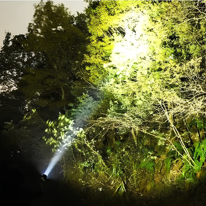 BeamMax LED Flashlight - High Lumen, Zoomable, Rechargeable