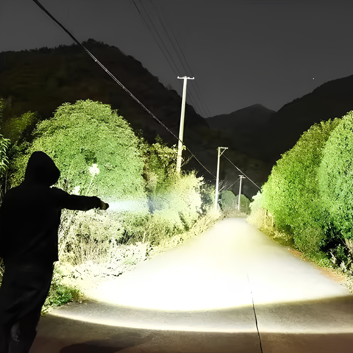 BeamMax LED Flashlight - High Lumen, Zoomable, Rechargeable