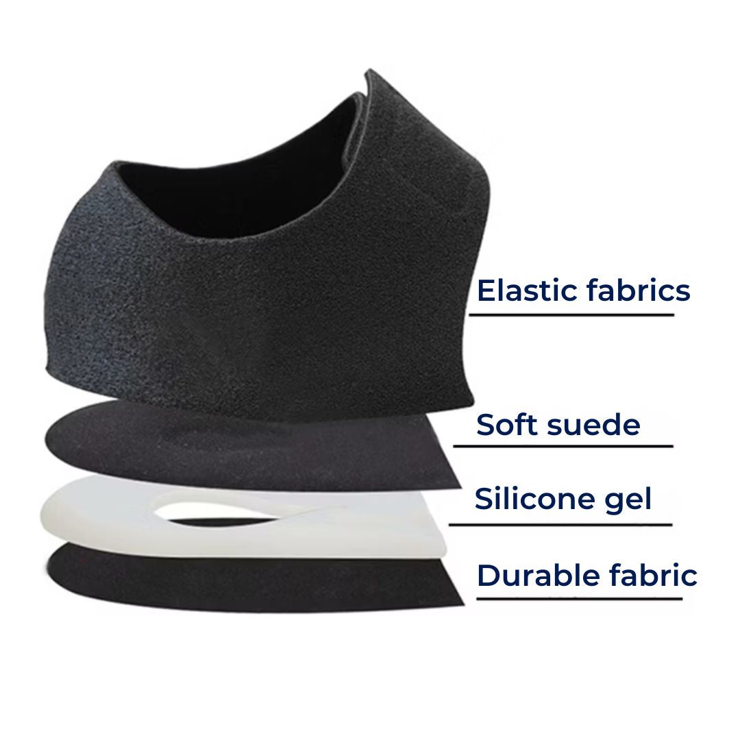 GelCush Heel Cups for Heel & Arch Support - Soft Gel Inserts