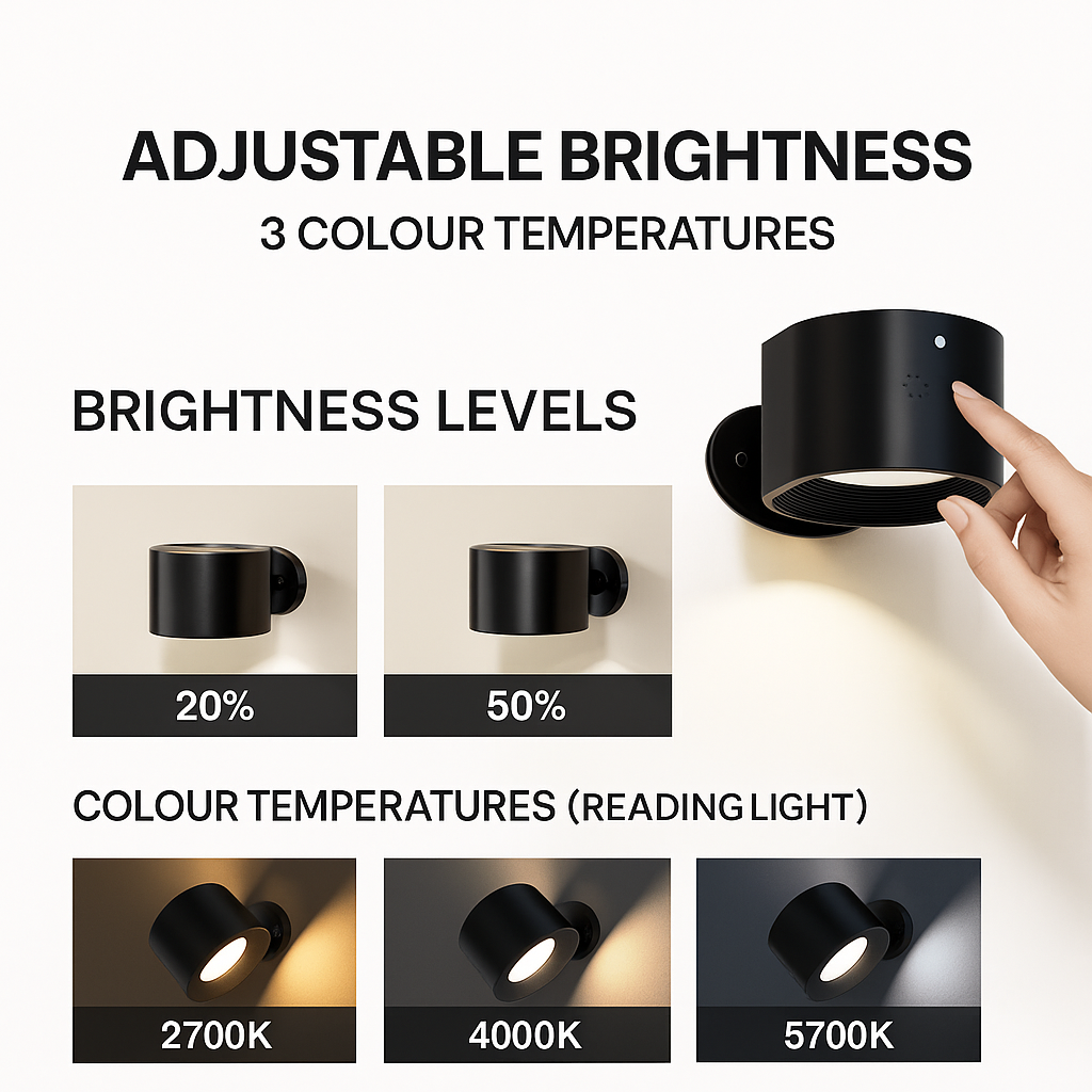 GlowMate Stick-On LED Wall Light  – No Screws or Wires, Just Stick & Glow