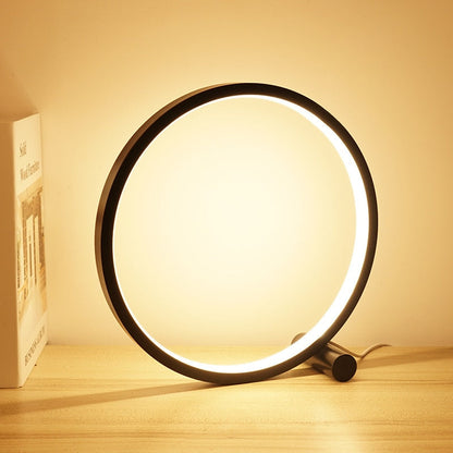 Halo Ring Nightstand Lamp - LED Nightstand Light, Dimmable