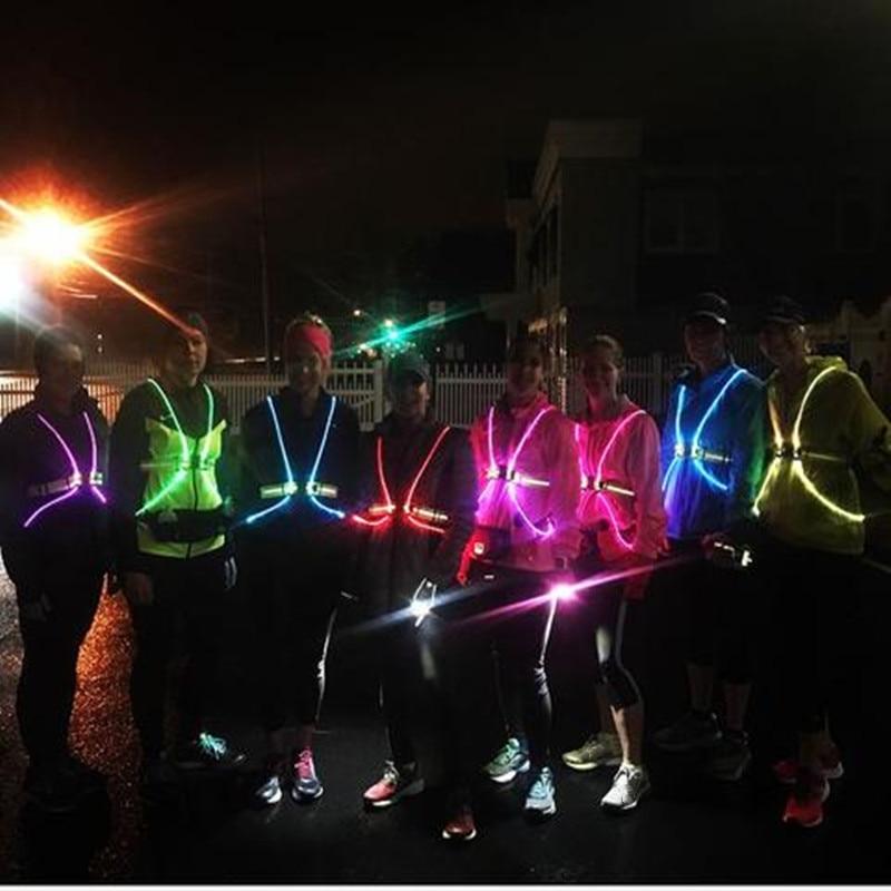 Lighted Running Vest - Flashing High Visibility Vest