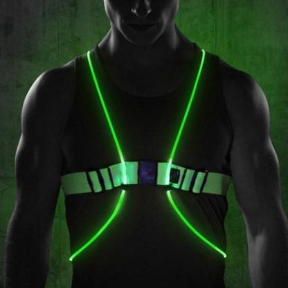 Lighted Running Vest - Flashing High Visibility Vest