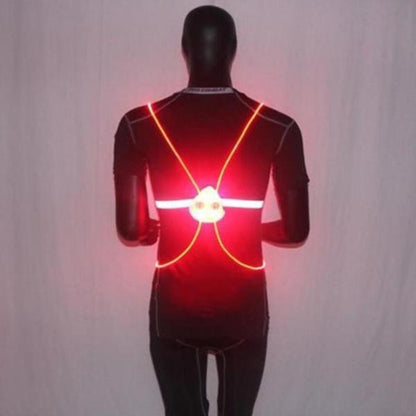 Lighted Running Vest - Flashing High Visibility Vest