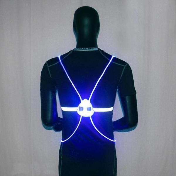 Lighted Running Vest - Flashing High Visibility Vest