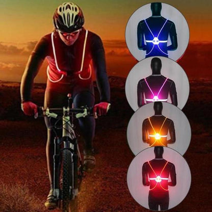 Lighted Running Vest - Flashing High Visibility Vest