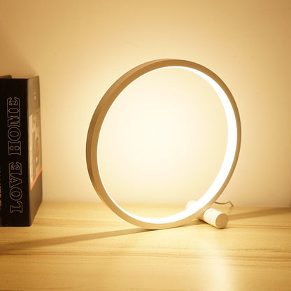 Halo Ring Nightstand Lamp - LED Nightstand Light, Dimmable