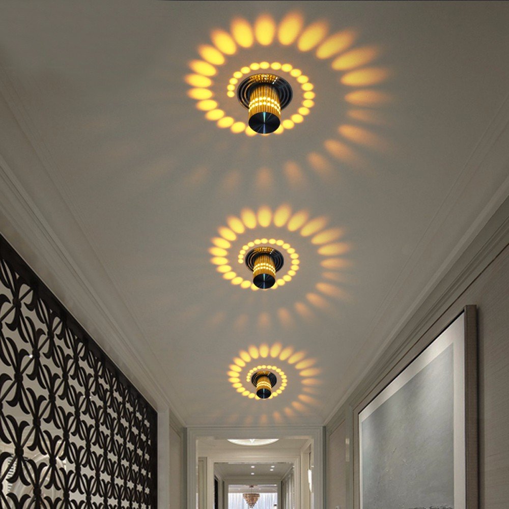 Spiral Light Ceiling/Wall Fixture - 7-Color Pattern Glow