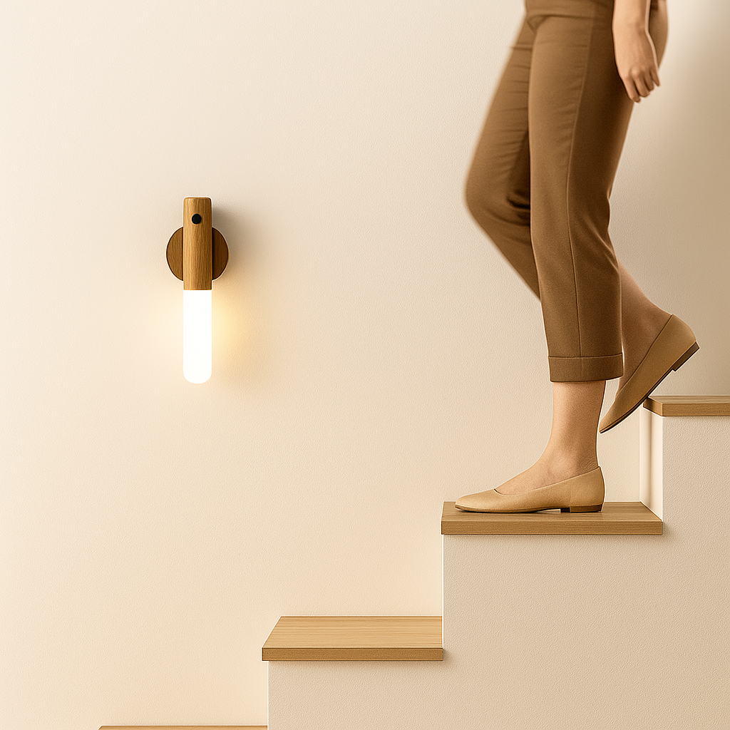 LumiSense Motion Sensor Wall Light – Rechargeable & Stick-On