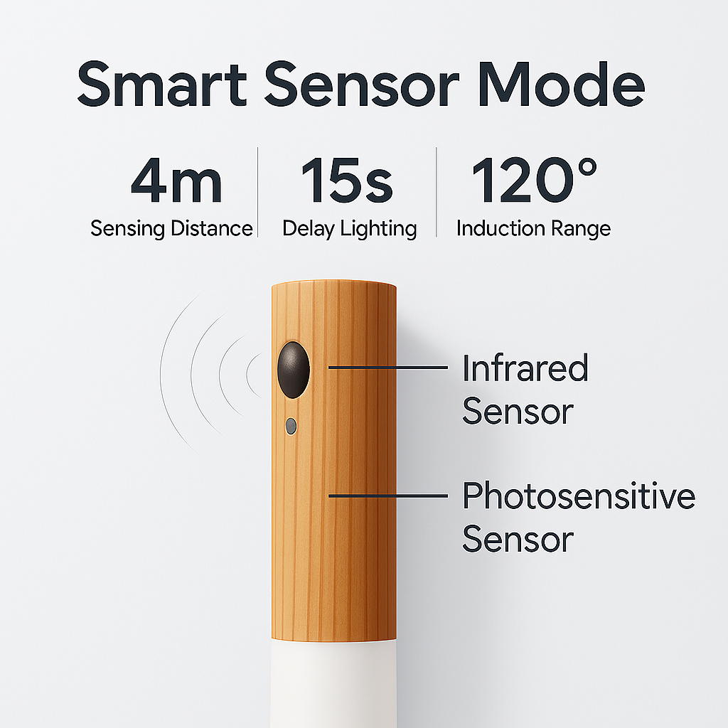 LumiSense Motion Sensor Wall Light – Rechargeable & Stick-On