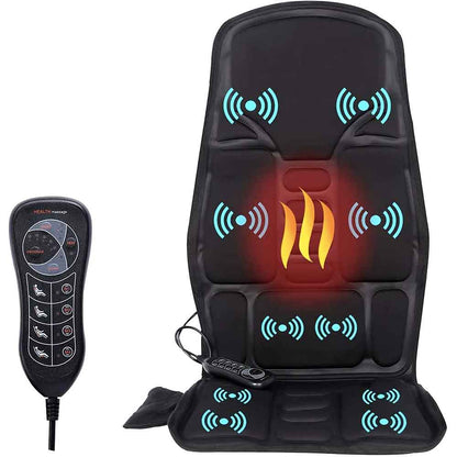 Heated Massage Seat Cover with Neck & Back Support - For Car and Home Use