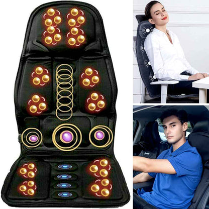 Heated Massage Seat Cover with Neck & Back Support - For Car and Home Use