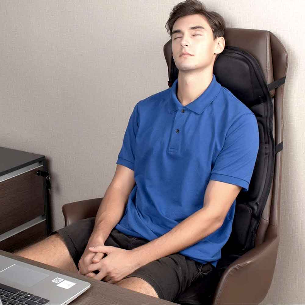 Heated Massage Seat Cover with Neck & Back Support - For Car and Home Use