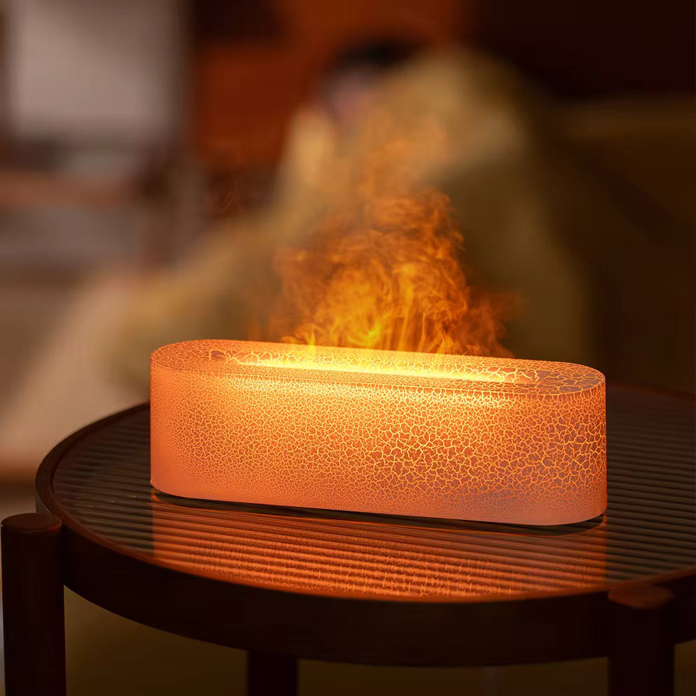 HumidiFire Flame-Effect Humidifier - LED Mist, Aromatherapy