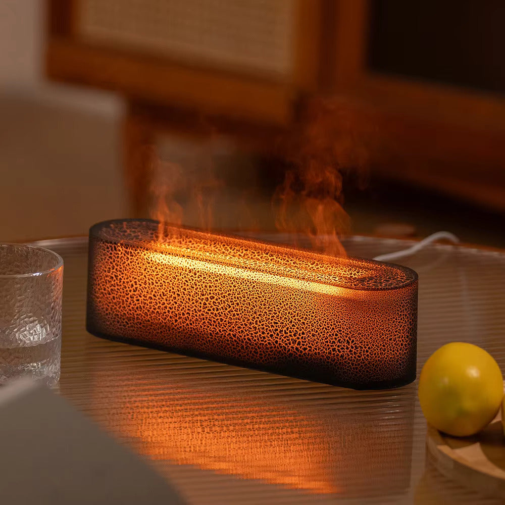 HumidiFire Flame-Effect Humidifier - LED Mist, Aromatherapy