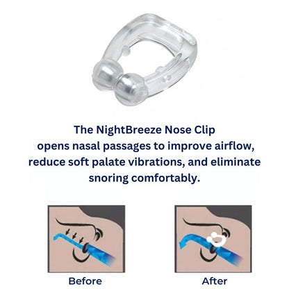 NightBreeze Magnetic Anti-Snoring Nose Clip - Support for Quieter Sleep