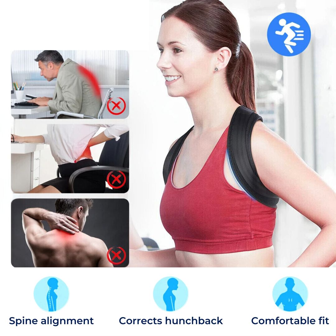 PerfectAlign Back Brace Posture Corrector Support - Adjustable