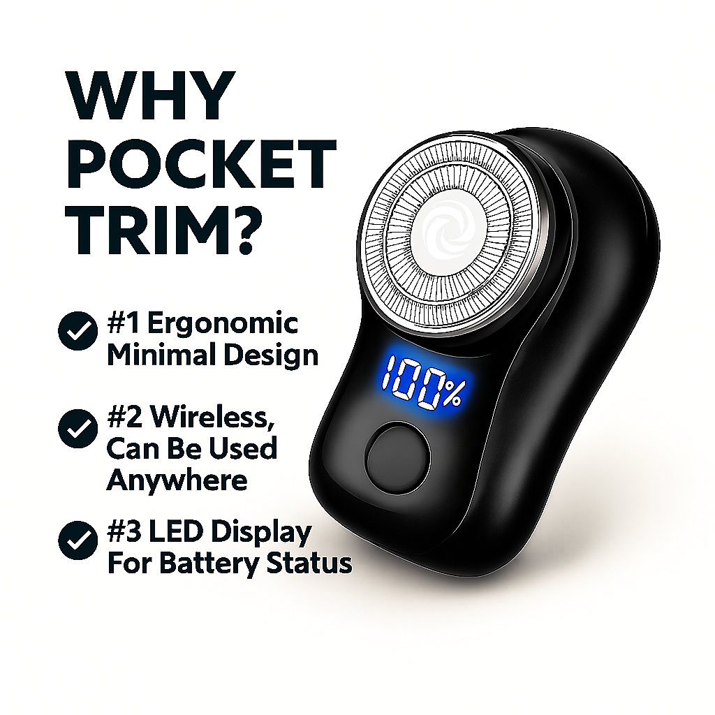 PocketTrim Mini Shaver – Portable Electric Razor