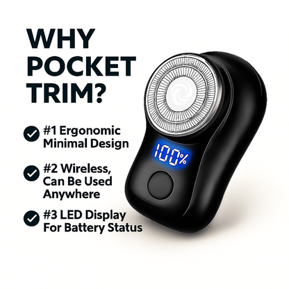 PocketTrim Mini Shaver – Portable Electric Razor