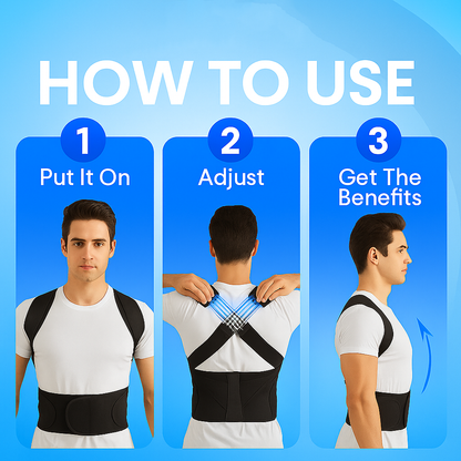 PosturAlign Adjustable Posture Corrector Belt for Men & Women