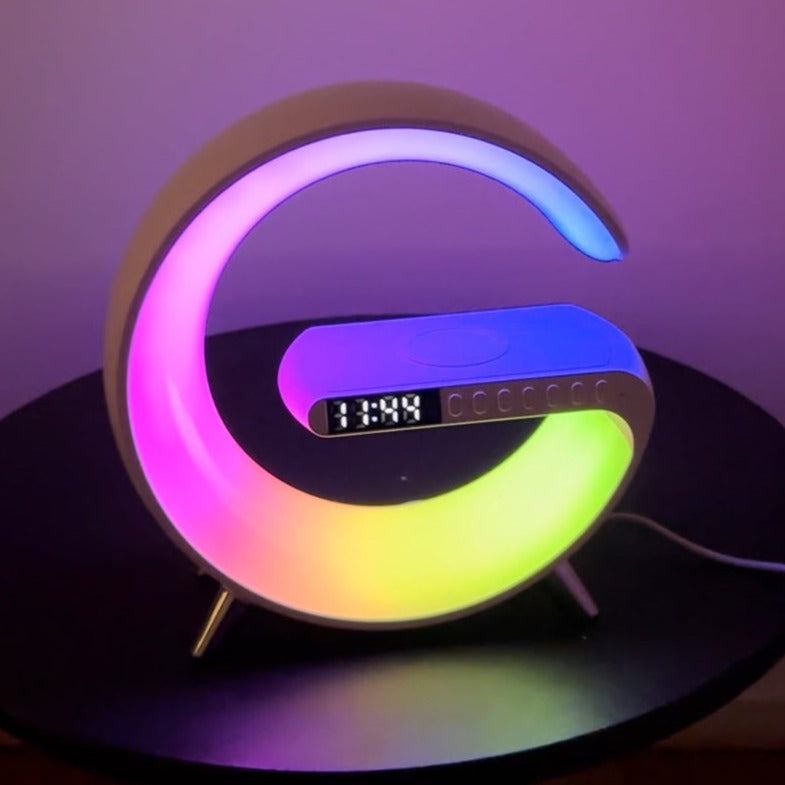 Wireless Charger Clock Speaker - RGB Ambient Light