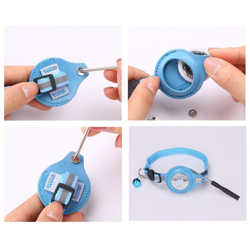 PawLocator Cat Tracking Collar - AirTag Compatible with GPS Holder