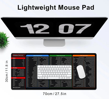 Shortcut Keys Mouse Pad – Workspace Desk Mat for Office Work & Designers