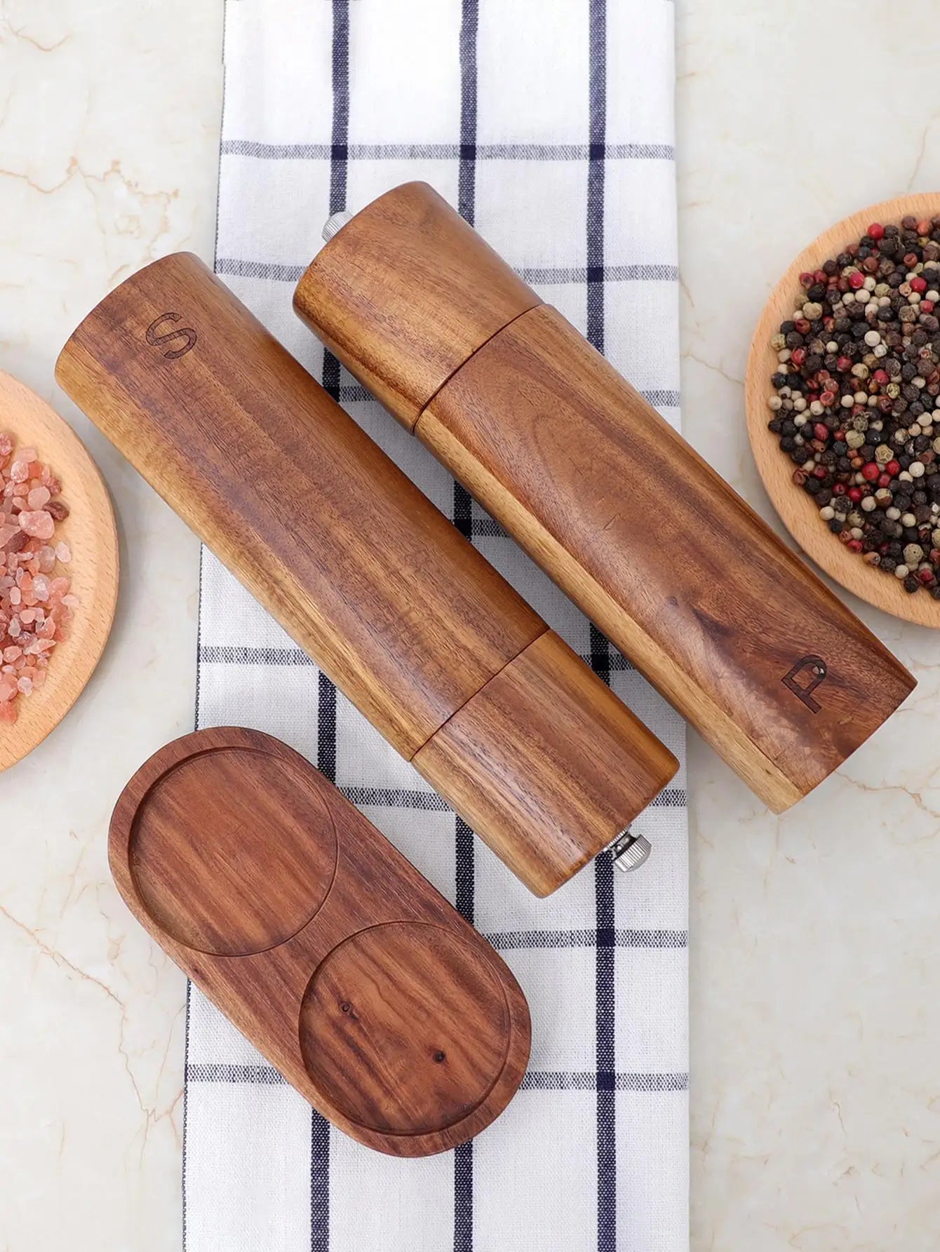 Luxury Wooden Pepper and Salt Mill Set
