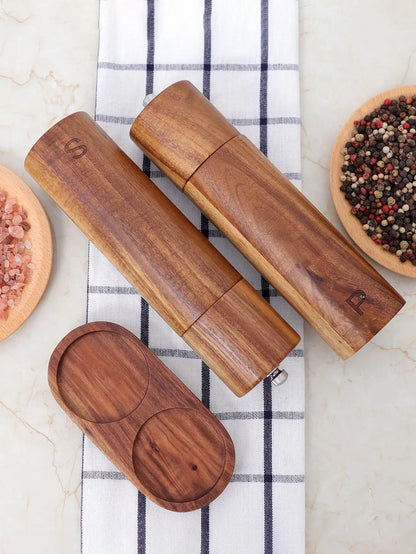 Luxury Wooden Pepper and Salt Mill Set