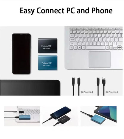 Super Fast External SSD 2TB - Mini SSD High-Speed Storage For Laptop And Pc