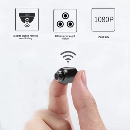 Waterproof HD Mini Camera With Night Vision and Wide Angle Lens WiFi 1080P
