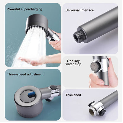 PowerFlow High Pressure Showerhead | Boosts Water Pressure