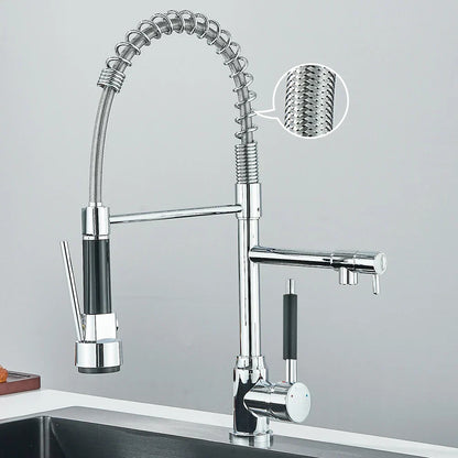 SpringFlow Kitchen Faucet With Double Outlet