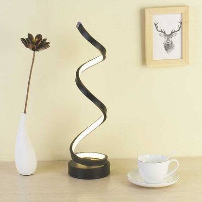 Elegant Spiral Table Lamp - LED Helix, 3-Mode Dimmable