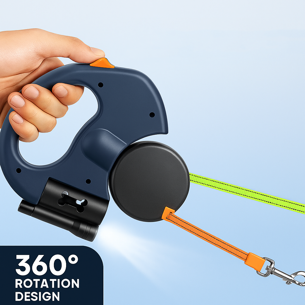 TwistFree Duo Retractable Leash for One or Two Dogs