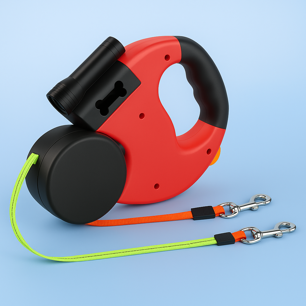 TwistFree Duo Retractable Leash for One or Two Dogs