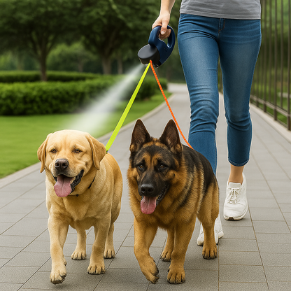 TwistFree Duo Retractable Leash for One or Two Dogs