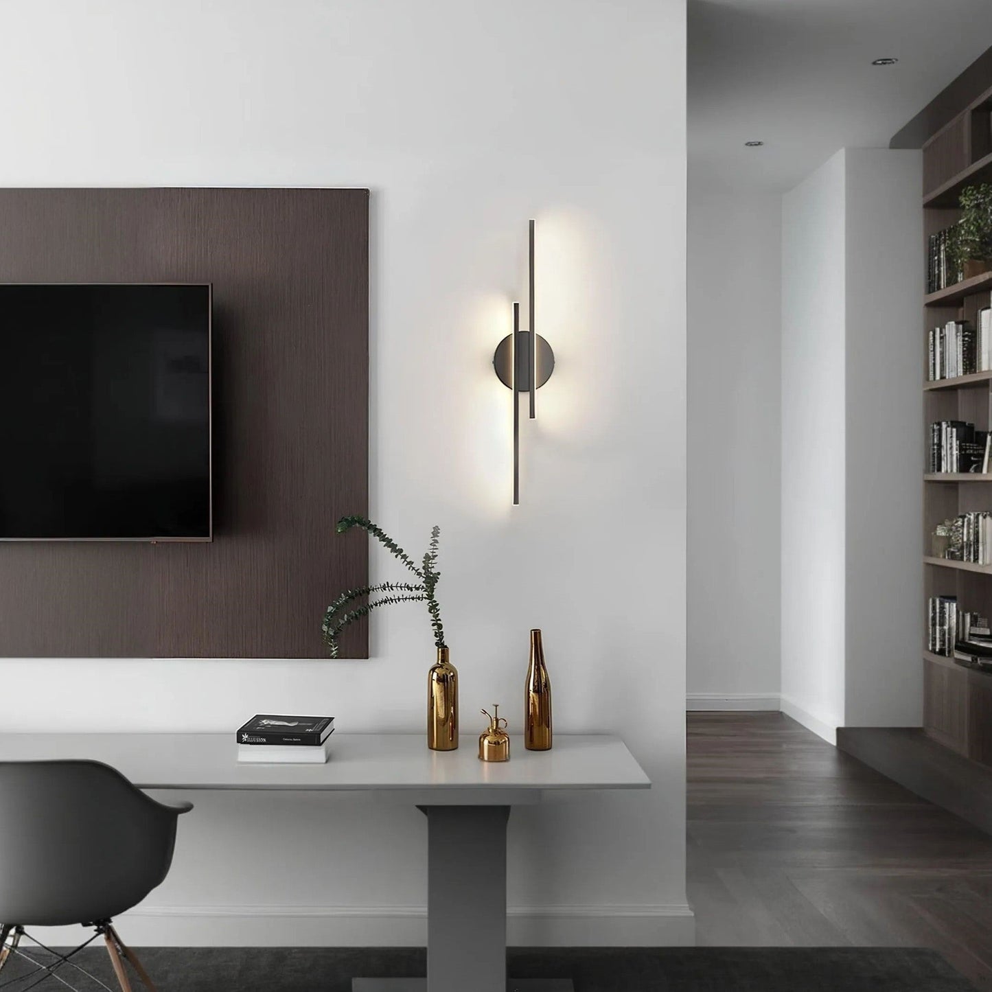 Harmony Ambience Sconce - Modern LED Bar & Disc, Dimmable