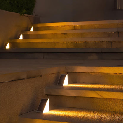 Solar Powered Stair Lights - Dusk-to-Dawn, Weatherproof