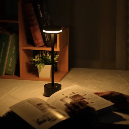Cosmic Elegance Table Lamp - Rechargeable LED, Touch Dimmable