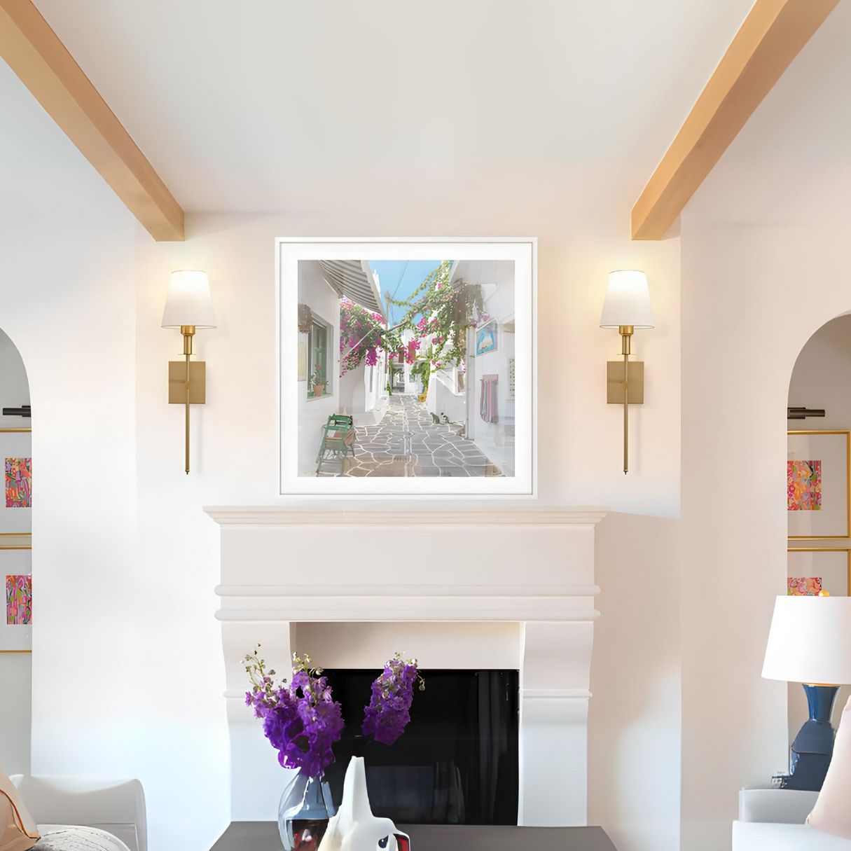 Classic Elegance Wall Light - Rechargeable LED, 16 Colors, Remote