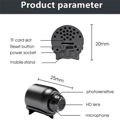 Waterproof HD Mini Camera With Night Vision and Wide Angle Lens WiFi 1080P