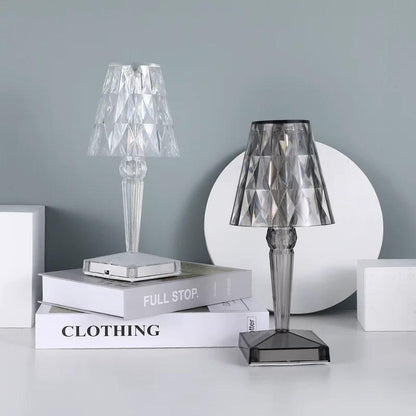 Sparkling Crystal Lamp – Touch Dimming, Rechargeable LED