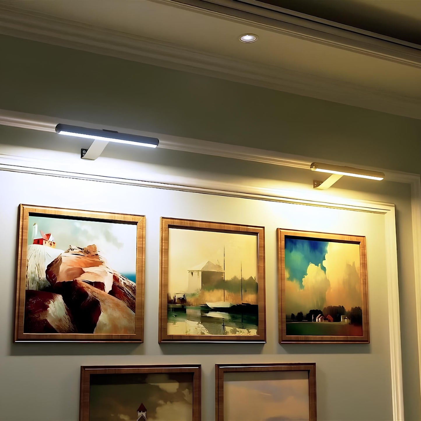 Cordless Wall Art Light - Dimmable LED, Remote