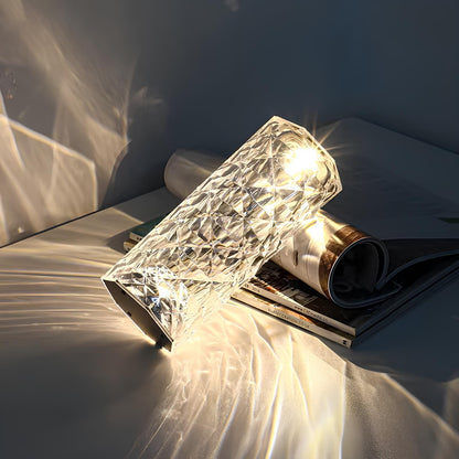 Sparkling Crystal Touch Lamp - Remote Colors, Dimmable, USB