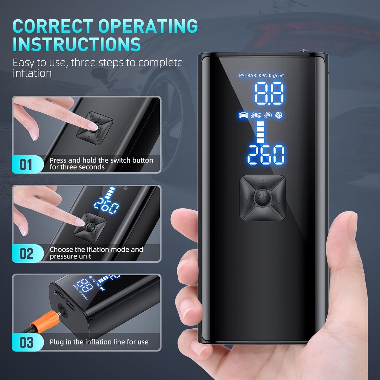 TurboAir All-In-One Portable Air Pump