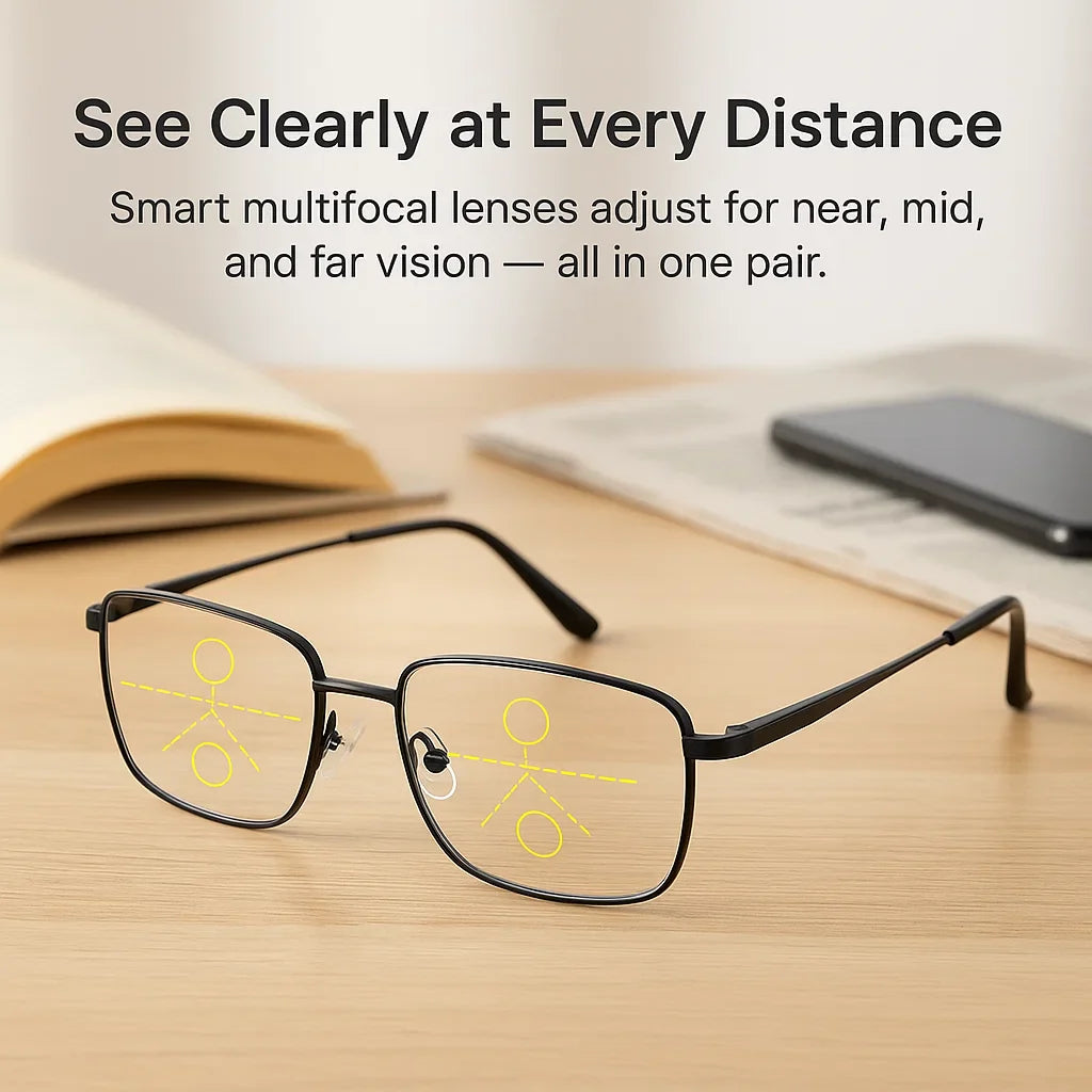 Progressive Multifocal Glasses - Comfortable Vision from Near to Far