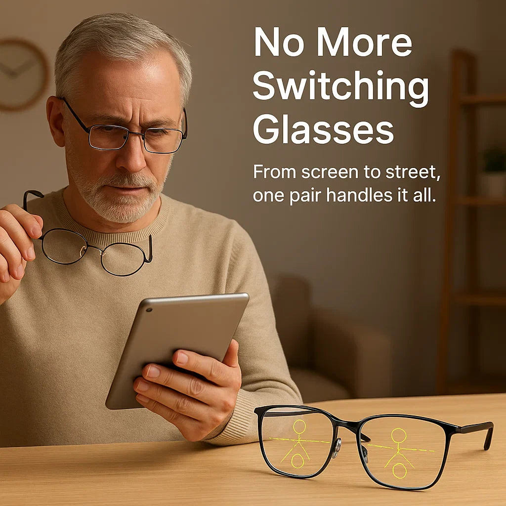 Progressive Multifocal Glasses - Comfortable Vision from Near to Far
