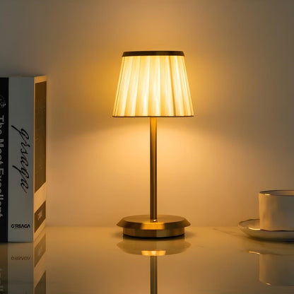Classic Elegance Table Lamp - Fabric Shade, Brass Base