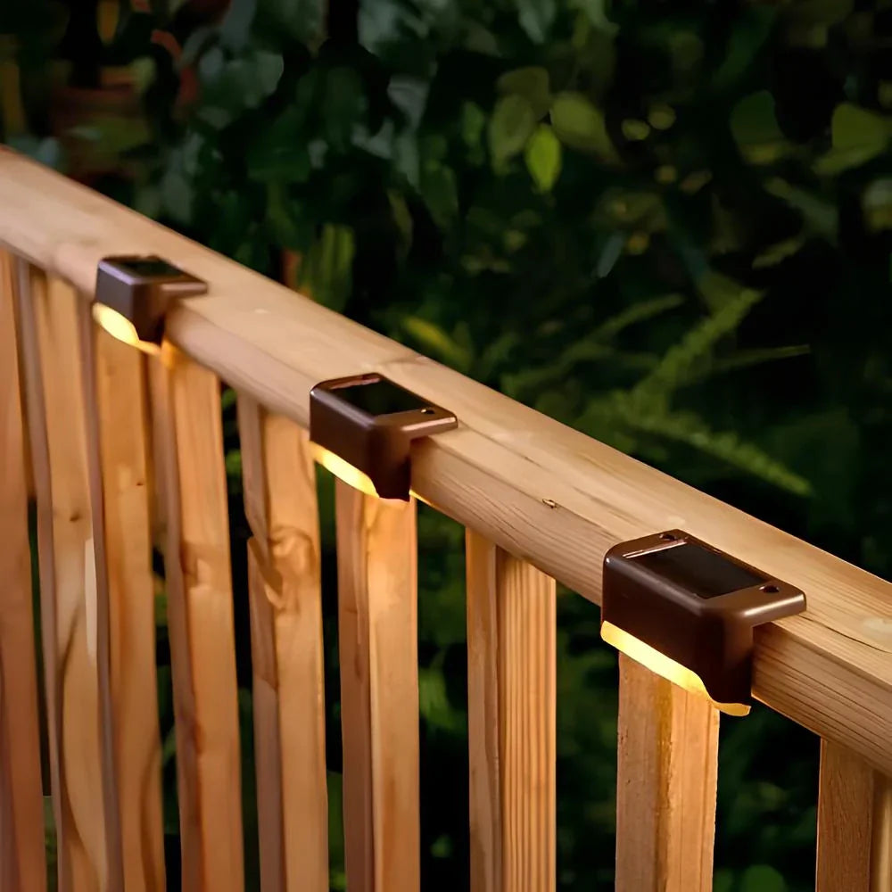 Solar Step Lights Pack - Dusk-to-Dawn, Warm Glow, No-Wiring